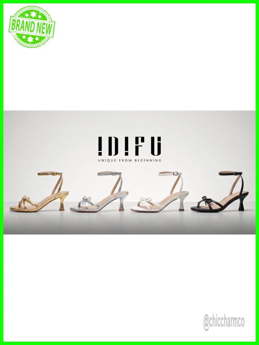 Strappy Slingback Kitten Heeled Sandals with Bow - Open Toe Adjustable Buckle